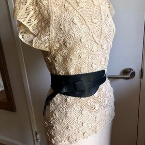 Anthropologie Leather Belt Black